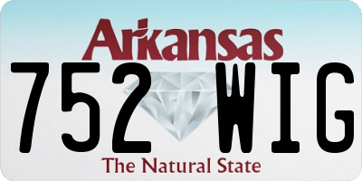 AR license plate 752WIG
