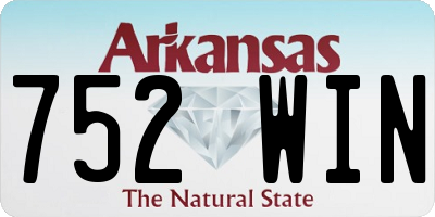 AR license plate 752WIN