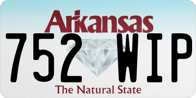 AR license plate 752WIP