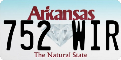 AR license plate 752WIR