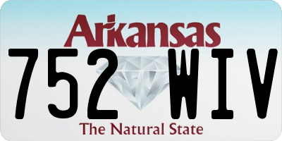 AR license plate 752WIV
