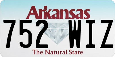 AR license plate 752WIZ