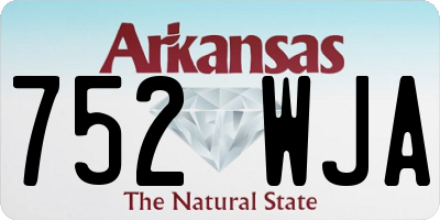 AR license plate 752WJA