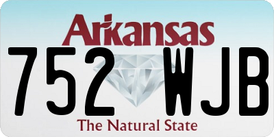AR license plate 752WJB