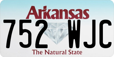 AR license plate 752WJC