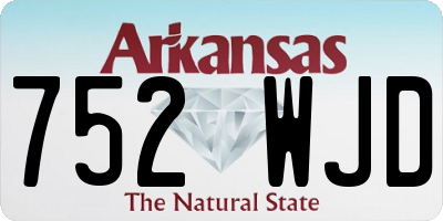 AR license plate 752WJD