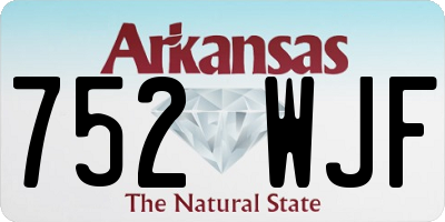 AR license plate 752WJF