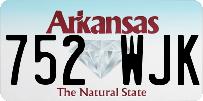 AR license plate 752WJK