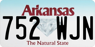 AR license plate 752WJN