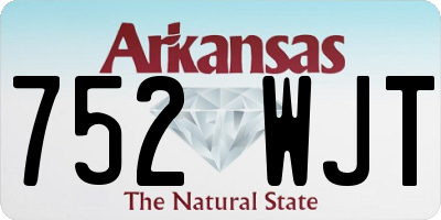 AR license plate 752WJT