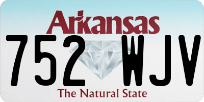 AR license plate 752WJV