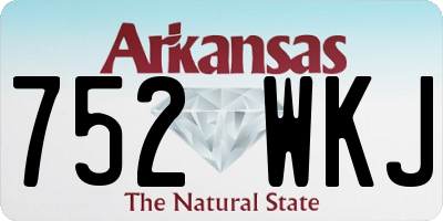 AR license plate 752WKJ