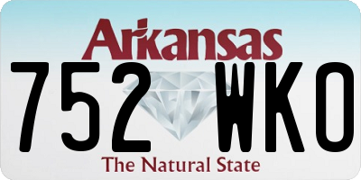 AR license plate 752WKO