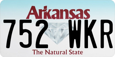 AR license plate 752WKR