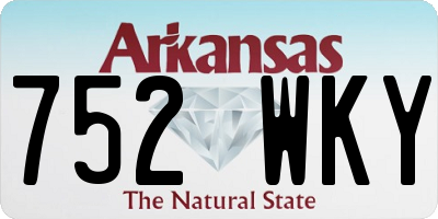 AR license plate 752WKY