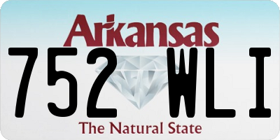 AR license plate 752WLI
