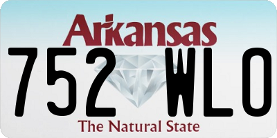 AR license plate 752WLO