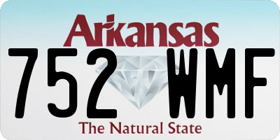 AR license plate 752WMF