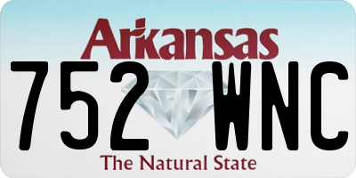 AR license plate 752WNC