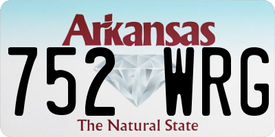 AR license plate 752WRG