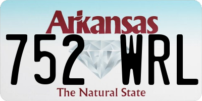 AR license plate 752WRL