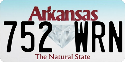 AR license plate 752WRN