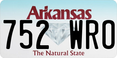 AR license plate 752WRO