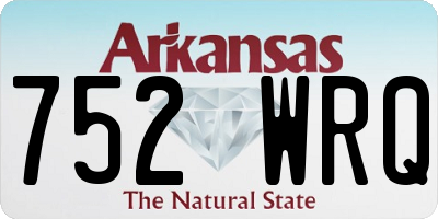 AR license plate 752WRQ