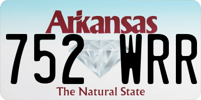 AR license plate 752WRR