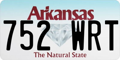 AR license plate 752WRT