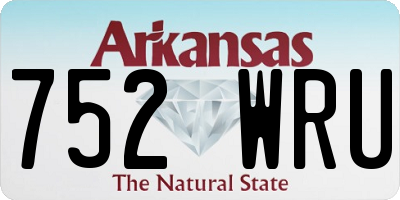 AR license plate 752WRU
