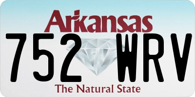 AR license plate 752WRV
