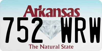 AR license plate 752WRW