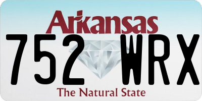 AR license plate 752WRX