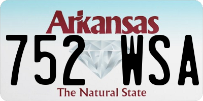 AR license plate 752WSA