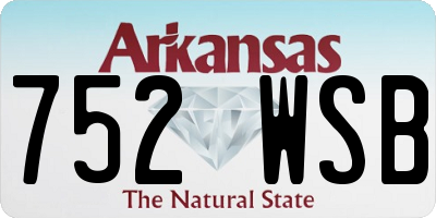 AR license plate 752WSB