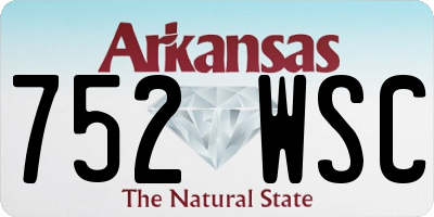 AR license plate 752WSC