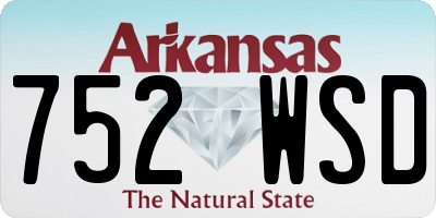 AR license plate 752WSD
