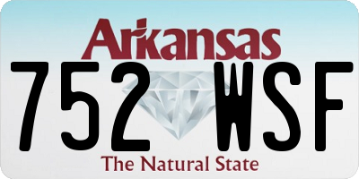 AR license plate 752WSF