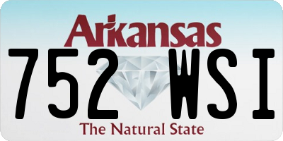 AR license plate 752WSI