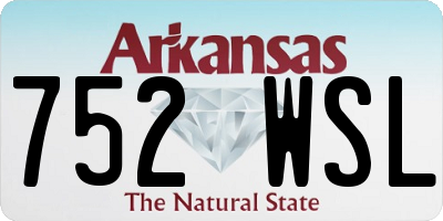 AR license plate 752WSL