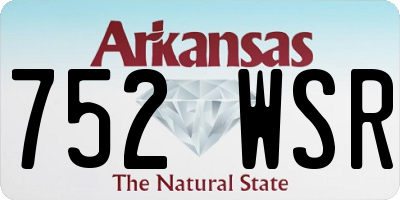 AR license plate 752WSR