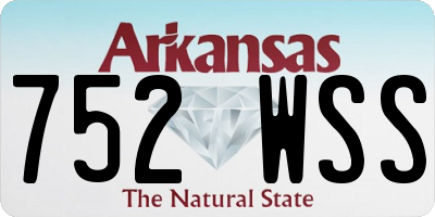 AR license plate 752WSS