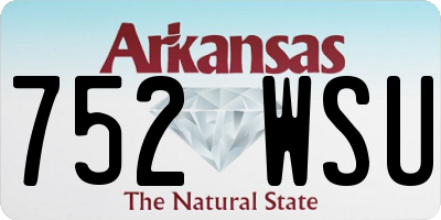 AR license plate 752WSU