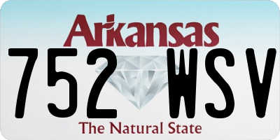 AR license plate 752WSV