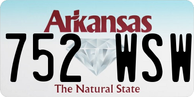 AR license plate 752WSW