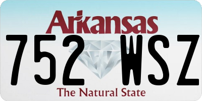 AR license plate 752WSZ