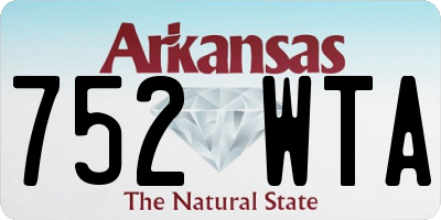 AR license plate 752WTA