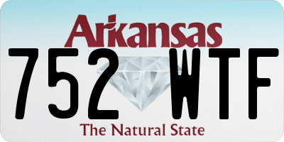 AR license plate 752WTF