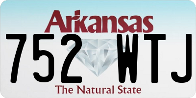 AR license plate 752WTJ